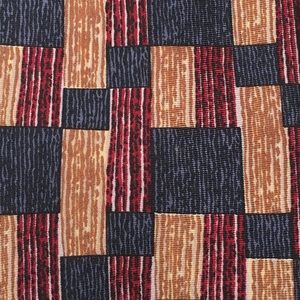 Sutter & Grant Red Blue Brown Woodgrain Silk Tie